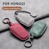 leather Car Key Case for FAW Hongqi HS5 H5 h6 H9 HS7 H7 L5 HS3 EH7 HQ9 LS7 E-QM5 Car Key Cover Remot