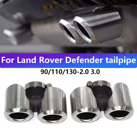 For 2020-2024 Land Rover Defender 90 110 2.0T 3.0T exhaust pipe upgrade quad out of Kane square mout