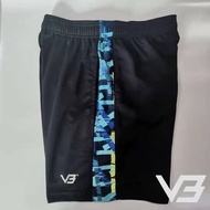 Shorts, sports shorts, black and blue, V3 sport, quick drying, lightweight