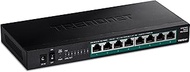 TRENDnet 8-Port Unmanaged 2.5G PoE+ Switch, Fanless, Compact Desktop Design, Metal Housing, 2.5GBASE