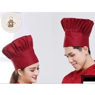 MERAH Red Hat Cooking Hat Chef Hat Chef Hat Chef Hat T101 Red