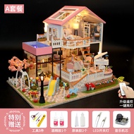 Princess House รุ่น Diy ขนาดเล็ก Villa Assembly ของเล่นอาคารไม้แบบคงที่ของขวัญสําหรับสาววันเกิด Crea