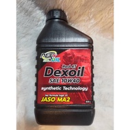 Dexoil Red 4T SAE 10W40 synthetis Technology JASA MA2 น้ำมันเครื่อง มอเตอร์ไซค์