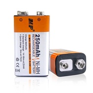 MP 9 Volt Rechargeable 650mAh NimH Performance 9V 6F22 Batteries