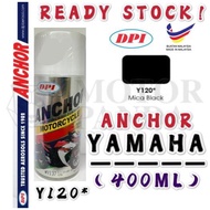 ANCHOR MOTORCYCLE SERIES YAMAHA Y120* Y120 CAN SPRAY PAINT CAT SPRAY TIN MICA BLACK 100% ORIGNAL YAM