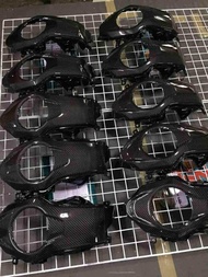 ครอบถังเคพล่าแท้ (MSX SF รุ่นไฟ2ตา) ครอบถังคาร์บอนแท้ ไม่ใช่เคฟล่าฟิล์มลอยน้ำ ผ้าดำลาย2