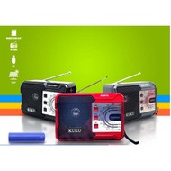 KUKU AM-K5BT RECHARGEABLE SOLAR AM/FM BLUETOOTH RADIO WITH USB/SD/TF MP3 PLAYER