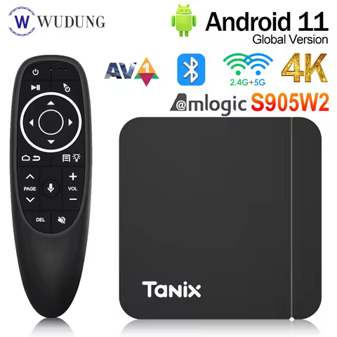 New Tanix W2 Android 11 Smart TV box Amlogic S905W2 2GB 16GB 2.4G/5G Dual Wifi AV1 BT Set Top Box Me