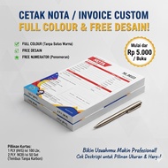 PRINT NOTES CUSTOM FULL COLOR INVOICE/ (FULL COLOR) - FREE DESIGN & NUMERATOR!