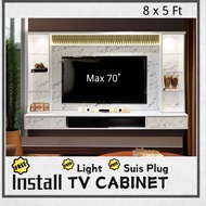 [EE LIFE DESIGN]  8 KAKI TV KABINET / 8ft x 5ft Tv Series / 8 FT Tv CABINET  [ FREE INSTALLATION ]