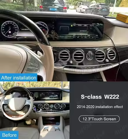 12.3 Inch Carplay For Mercedes Benz S Class W222 S350 S500 NTG5 Car GPS Navigation Head Unit Multime