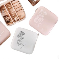 Portable  Box Organizer, Travel Ring Case, PU Leather, 3.94x3.94x1.97 inches, Black (gold, 3.94 * 3.