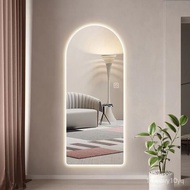 XY！Arch Full-Length Mirror Hallway Smart Luminous Frameless Home Wall Mount Full-Length Mirror HD Advanced Full-Length M