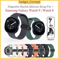 For Samsung Galaxy Watch 9 / Watch 8 Magnetic Buckle Silicone Strap Samsung Watch9
