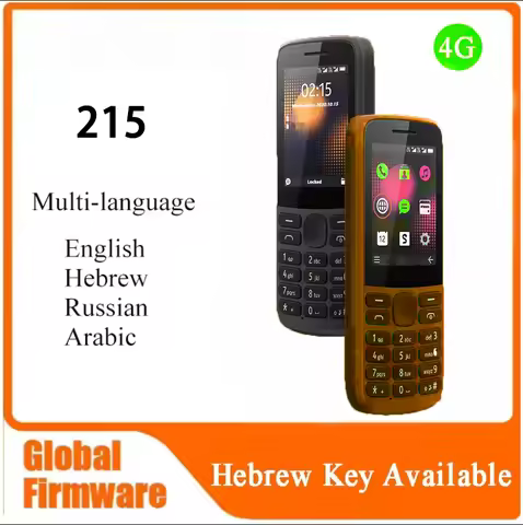Finland Finland 215 4G 2024 Dual Sim Unlocked GSM 900/1800 Bluetooth Mobile Phone Russian Arabic Heb
