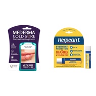 Mederma Fever Blister Discreet Healing Patch - A Patch That Protects and Conceals & Herpecin-L Lip B
