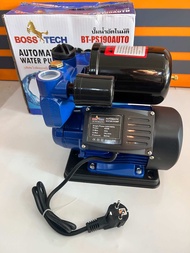 ปั๊มอัตโนมัติ 1นิ้ว BOSSTECH BT-PS190AUTO  ใบพัดทองเหลือง ส่งสูง32เมตร ได้น้ำ34ลิตรต่อนาที ปั้มน้ำ ป