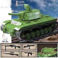 WW2 ทหารคลาสสิกรุ่น Tiger Leopard KV-1 KV-2 IS-2 Heavy Tank Collection Building Blocks อิฐของเล่นสํา