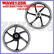 ล้อแม็ก HONDA WAVE125R 2002-2004 / 100X-125X / 100S-2005 /100U BOX มีสายไมล์ ขายเป็นคู่ หน้าดิส4รู ห