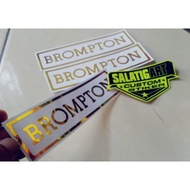 Brompton cutting sticker sticker decal frame gold crome For Quality Bike