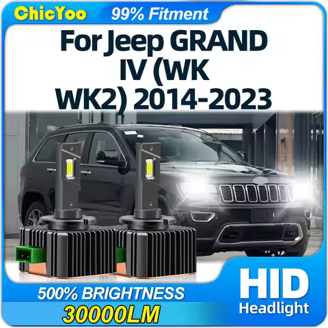LED Headlight Bulbs 120W Super Bright HID Xenon Lights 6000K Canbus No Error For Jeep GRAND CHEROKEE