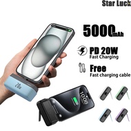 [SG]5000mAh Mini PowerBank 20W Fast Charging Portable Charger Small Lightweight PowerBank For iPhone