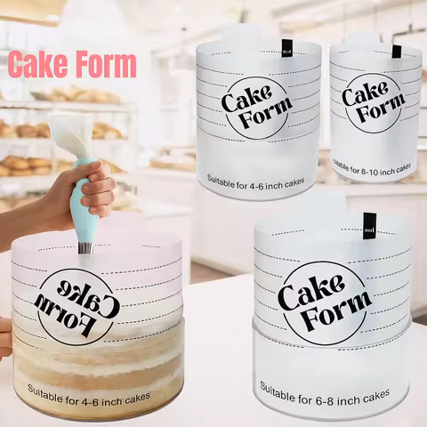 Household Acrylic Adjustable Cake Ring Frosted Transparent Round Cake Mold Reusable DIY Mousse Cake 