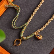 T Thailand Amulet Chain Handmade Hand Rubbed Cotton Rope Tibetan Amulet Lanyard Thangka Pendant Rope