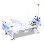 2020 Design Double_Crank Electric Hospital Nursing Bed Table Infusion Stand Commode Katil Ripple Air Mattress