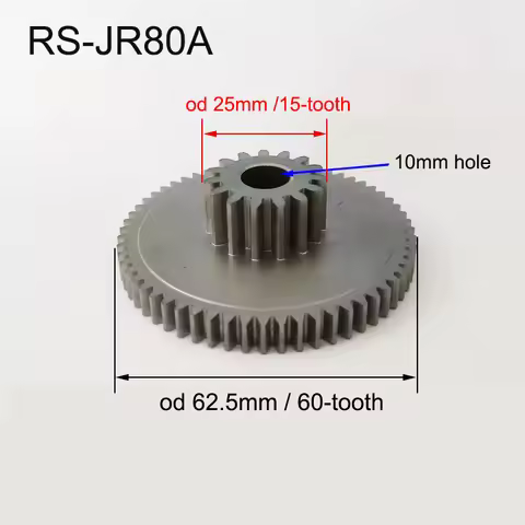 10mm hole Metal gear assembly for Meat grinder RS-JR80A stirring gear Rotary gear replacement spare 