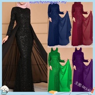 Plus Size  Muslimah Baju Raya Tutup Aurat Kurung Abaya Robe Prom Elegant Gown Dinner Evening Dress M