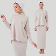 SHE DAZZLE LALISA SET Jumper Set baju skirt women long sleeve tops jumper + pencil skirt casual wear