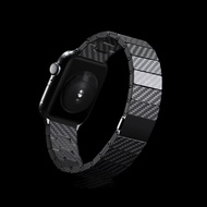 Carbon Fiber Strap For Apple Watch Band 44mm 40mm 45mm 41mm 42mm 49mm Lightweight Link Bracelet iWatch Series 3 5 6 SE 7 8 ultra