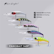 Lure Kingdom Fangbait 140F – Minnow Floating Fishing Bait VMC Treble Hook Minnow Lure