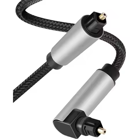 ABFM-Right Angle 90 Degree Optical For Audio Cable, Toslink Digital Fiber Fibre Optic Cable For Soun