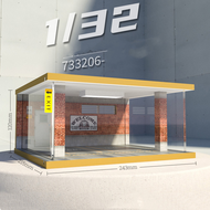 1/32 Diorama Car Parking Lot Background Diecasts Display Wood Unit