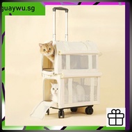 Stroller Multifunctional Pet Portable Pet Carrier Breathable Cat Stroller Detachable Cat Carrier Bag