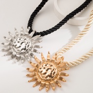 Party Exaggerated Necklace Vacation Beach Ocean Sun Pendant Necklace Female Exaggerated Fashion Clav