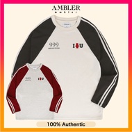 AMBLER I Bear U Raglan Over fit Long Sleeve T-Shirts Unisex Tee - 2 Colors