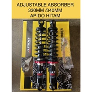 ADJUSTABLE ABSORBER BELAKANG 330MM 340MM APIDO KYB FOR HONDA EX5 DREAM WAVE100 WAVE100R WAVE125 WAVE