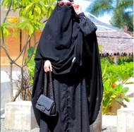 Abaya Jetblack Embos Motif