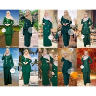 EMERALD GREEN [ XS - 5XL ] PLUS SIZE SEDONDON RAYA KURUNG MODEN KURUNG RIAU KEBARUNG