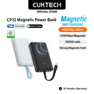 【3C Certification】CUKTECH Magnetic Powerbank 10000mAh 20W Max Fast Charging Wireless Charger with Bu