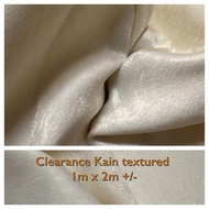 clearance kain textured 1m x 2m +/- Cream