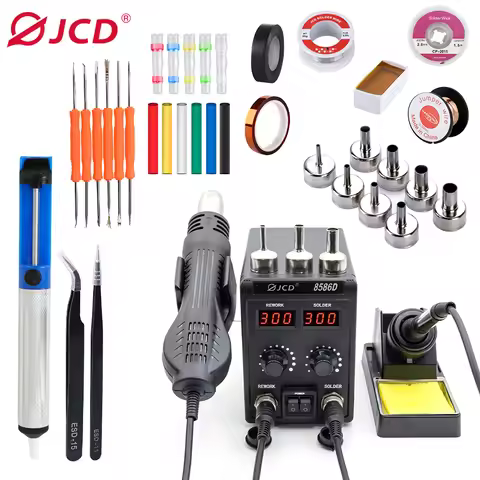 JCD 8586D Soldering Station Digital Display Hot Air Gun Soldering Rework Station Cell-Phone Welding 