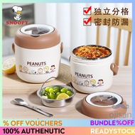 [SNOOPY] Double-layer insulated lunch box HJS-9167[SK]