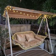 【鞦韆】swing  家用  雙人 室內  搖椅  鐵藝  藤編  庭院  室外#鞦韆#戶外