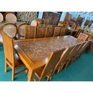 meja'makan'simple'12kerusi'panjang300cm'lebar'100cm'tinggi'80cm