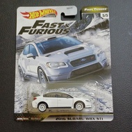 HOT WHEELS 2016 SUBARU WRX STI FAST AND FURIOUS FAST TUNERS, WHITE FIRST EDITION