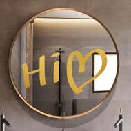 [Ready Stock] Hi Love Sticker ins Nordic Style Bedroom Room Wall Bathroom Mirror Glass Sticker Decoration Decoration Wall Sticker
